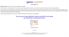 Desktop Screenshot of gamecontent.com